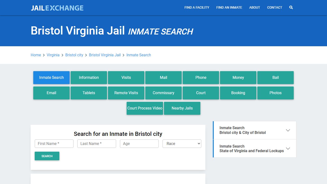 Bristol Virginia Jail, VA Inmate Search: Roster & Mugshots